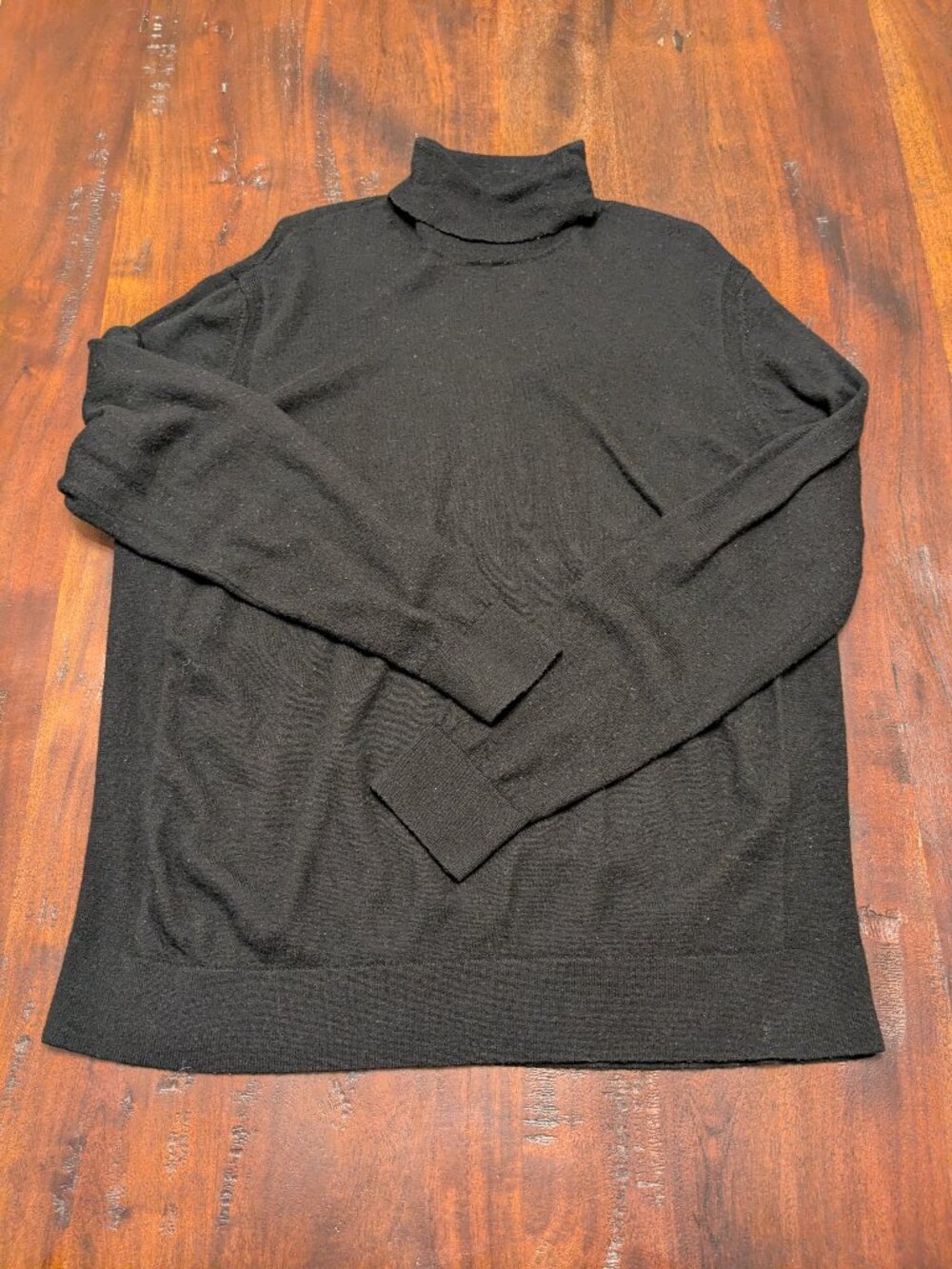 Express Black 100% Merino Wool Conscious Edit Turtleneck Sweater